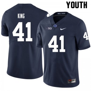 Youth Penn State Nittany Lions #41 Kobe King Navy College Jerseys 536193-594