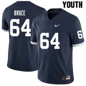 Youth PSU #64 Nate Bruce Navy Retro Official Jersey 614025-929