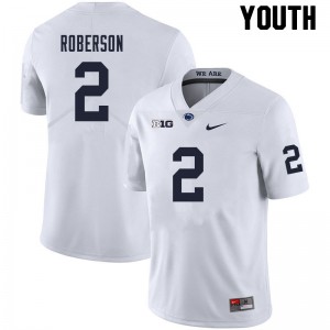 Youth Penn State #2 Ta'Quan Roberson White College Jerseys 937446-304