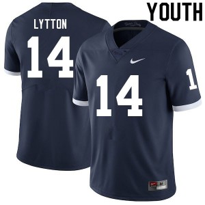 Youth Nittany Lions #14 A.J. Lytton Navy Retro College Jersey 880998-560