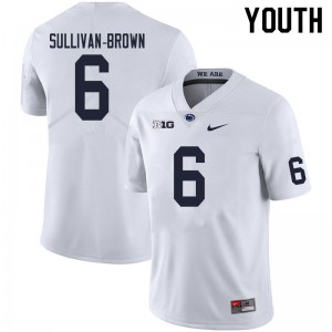 Youth PSU #6 Cam Sullivan-Brown White Official Jersey 621651-410