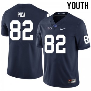 Youth Nittany Lions #82 Cameron Pica Navy Stitch Jersey 701570-958