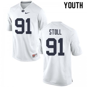 Youth Penn State #91 Chris Stoll White College Jerseys 296088-949