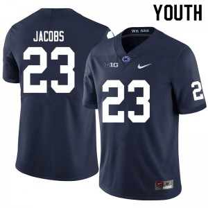 Youth Nittany Lions #23 Curtis Jacobs Navy Embroidery Jerseys 721076-854