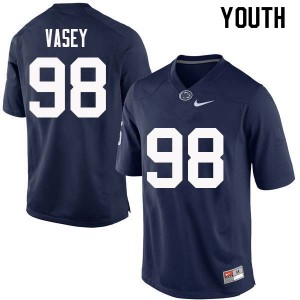 Youth Penn State Nittany Lions #98 Dan Vasey Navy Football Jersey 846338-343