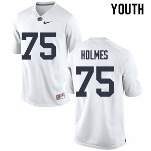 Youth Penn State Nittany Lions #75 Deslin Holmes White Official Jerseys 329266-625