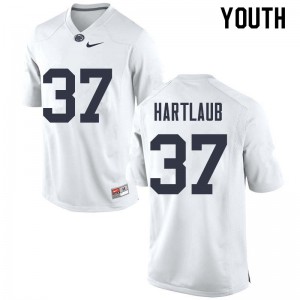Youth Penn State #37 Drew Hartlaub White Football Jerseys 407753-496
