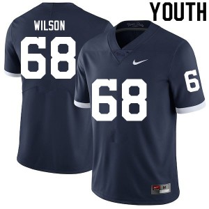 Youth Penn State Nittany Lions #68 Eric Wilson Navy Retro Stitch Jersey 275488-755