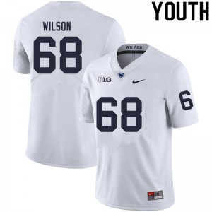 Youth Penn State #68 Eric Wilson White Football Jerseys 559218-461