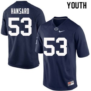 Youth Penn State #53 Fred Hansard Navy Official Jersey 866521-872