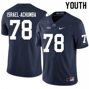 Youth Nittany Lions #78 Golden Israel-Achumba Navy College Jersey 500621-352