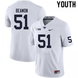 Youth Penn State #51 Hakeem Beamon White Stitch Jersey 760917-418