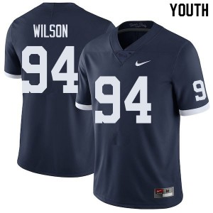 Youth Penn State Nittany Lions #94 Jake Wilson Navy Retro Embroidery Jerseys 778000-386