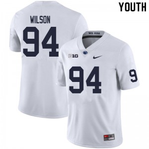 Youth Penn State Nittany Lions #94 Jake Wilson White Stitched Jersey 880780-677