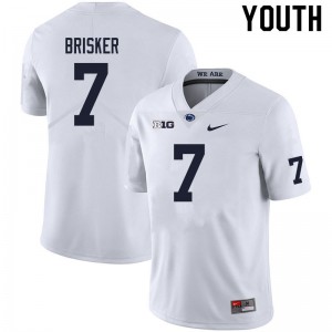 Youth Penn State #7 Jaquan Brisker White Player Jerseys 539446-338