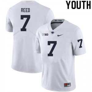Youth PSU #7 Jaylen Reed White Official Jersey 380320-640
