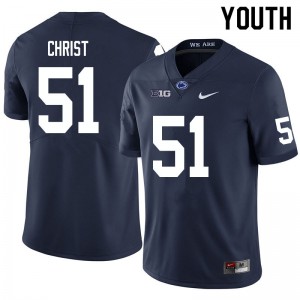 Youth Penn State #51 Jimmy Christ Navy Official Jerseys 210041-439