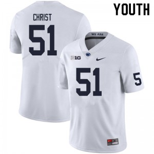 Youth Nittany Lions #51 Jimmy Christ White Football Jersey 907197-326