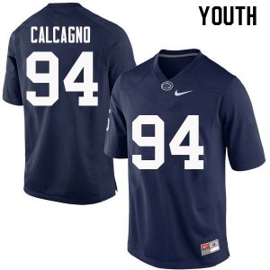 Youth PSU #94 Joe Calcagno Navy Football Jersey 702056-681
