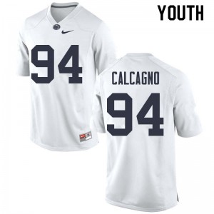 Youth Nittany Lions #94 Joe Calcagno White Stitched Jerseys 386395-698