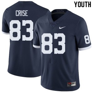 Youth Penn State #83 Johnny Crise Navy Retro University Jersey 681383-533