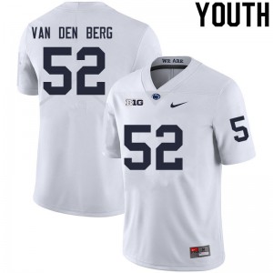 Youth Penn State Nittany Lions #52 Jordan van den Berg White Stitched Jersey 469794-342
