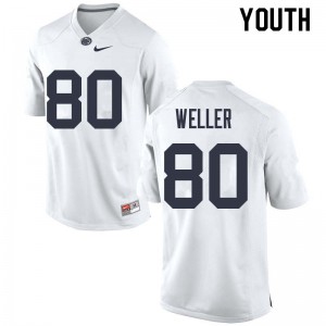 Youth Penn State #80 Justin Weller White Official Jerseys 834005-166