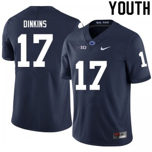 Youth Penn State #17 Khalil Dinkins Navy Official Jerseys 529625-133