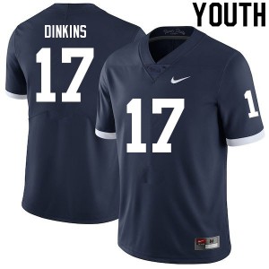Youth PSU #17 Khalil Dinkins Navy Retro Player Jersey 373793-738