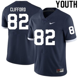 Youth Penn State #82 Liam Clifford Navy Retro High School Jersey 595403-440