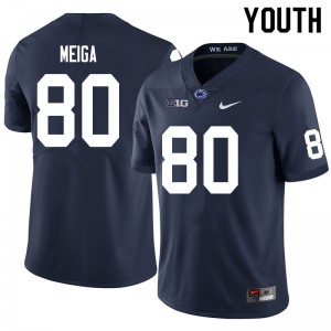 Youth Penn State Nittany Lions #80 Malick Meiga Navy Football Jerseys 812886-537