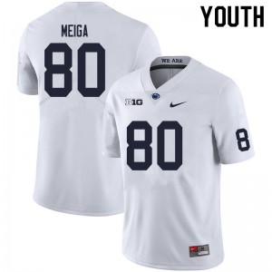 Youth Penn State #80 Malick Meiga White Official Jerseys 942325-889