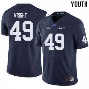 Youth Penn State #49 Michael Wright Navy Player Jerseys 776443-711