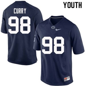 Youth Penn State Nittany Lions #98 Mike Curry Navy College Jerseys 816728-410