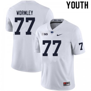 Youth Penn State Nittany Lions #77 Sal Wormley White NCAA Jerseys 279091-335