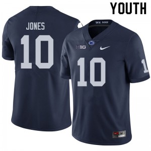 Youth Penn State #10 TJ Jones Navy Stitch Jersey 896672-681