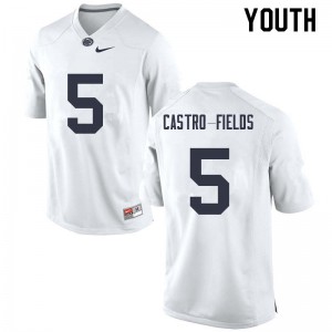 Youth Nittany Lions #5 Tariq Castro-Fields White Stitched Jerseys 496696-855