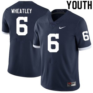 Youth Penn State #6 Zakee Wheatley Navy Retro Stitched Jersey 279248-314