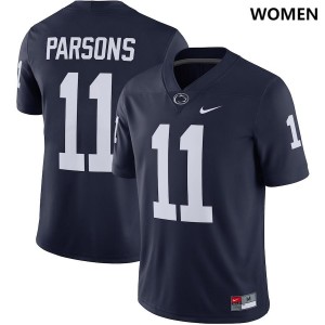 Womens Penn State Nittany Lions #11 Micah Parsons Navy Embroidery Jersey 968542-158
